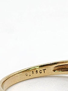1946: Vintage: 9ct Gold Art Deco Style Emerald 16 Natural Diamonds Ring-sparkling beauty