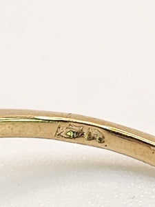 1389: Vintage: 9ct Gold Blue & White Diamonds Ring- 60 sparkling natural diamonds