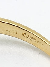 Cargar imagen en el visor de la galería, 1880: Vintage: 18ct Gold Blue Sapphire 16 Diamonds Dress Ring- She is exquisite
