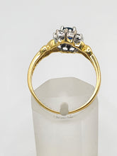 Cargar imagen en el visor de la galería, 1880: Vintage: 18ct Gold Blue Sapphire 16 Diamonds Dress Ring- She is exquisite
