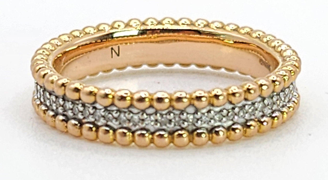 6405: Vintage: 18ct Rose Gold 60 Diamonds Full-Eternity/Stacker Ring