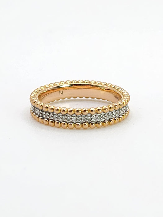 6405: Vintage: 18ct Rose Gold 60 Diamonds Full-Eternity/Stacker Ring
