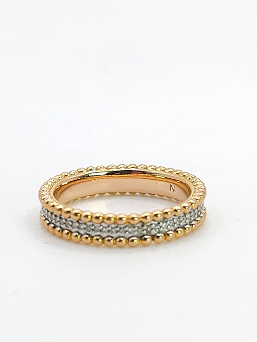 6405: Vintage: 18ct Rose Gold 60 Diamonds Full-Eternity/Stacker Ring