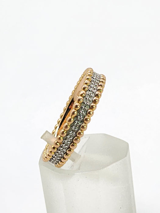 6405: Vintage: 18ct Rose Gold 60 Diamonds Full-Eternity/Stacker Ring