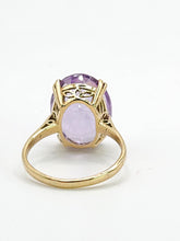 Load image into Gallery viewer, 1909- Vintage: 9ct Gold Lilac Amethyst Cocktail Ring- From 1964
