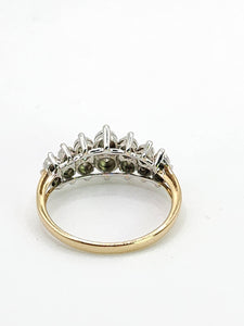 1914: Vintage: 9ct Gold Natural Diamonds Dress/Stacker Ring-She sparkles
