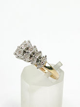 Cargar imagen en el visor de la galería, 1914: Vintage: 9ct Gold Natural Diamonds Dress/Stacker Ring-She sparkles
