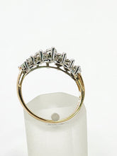 Cargar imagen en el visor de la galería, 1914: Vintage: 9ct Gold Natural Diamonds Dress/Stacker Ring-She sparkles
