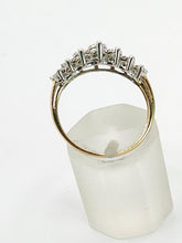 Cargar imagen en el visor de la galería, 1914: Vintage: 9ct Gold Natural Diamonds Dress/Stacker Ring-She sparkles
