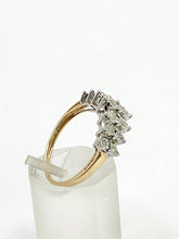 Cargar imagen en el visor de la galería, 1914: Vintage: 9ct Gold Natural Diamonds Dress/Stacker Ring-She sparkles
