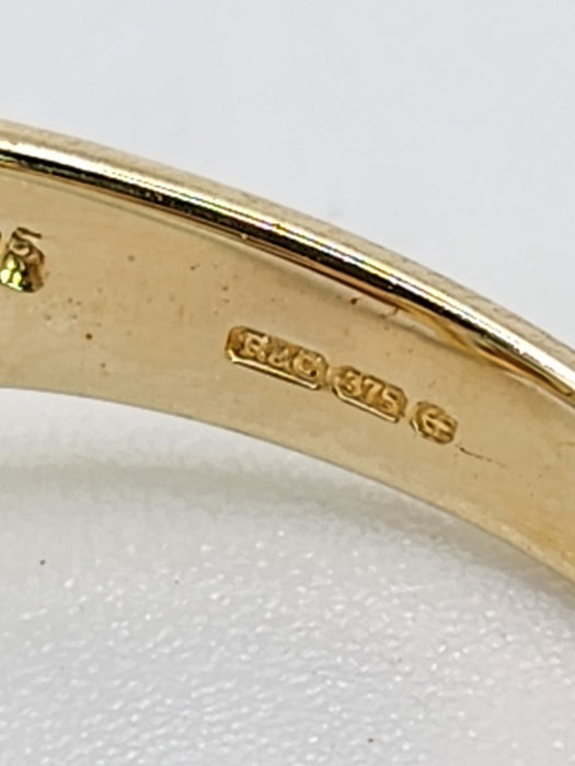 Vintage: 9ct Yellow Gold Pink Morganite & Diamond Cocktail Ring