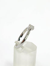 Load image into Gallery viewer, 1992: Vintage: 9ct White Gold 11 Natural Diamonds Dress/Stacker Ring- Petite, sparkling beauty

