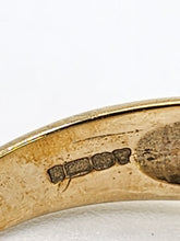 Load image into Gallery viewer, 2008: Vintage; 9ct Gold Large Cabochon White Opal Signet Ring- colourful statement
