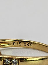 Cargar imagen en el visor de la galería, 2010: Vintage: 18ct Gold French Blue Sapphires Diamonds Dress/Stacker Ring- demure, sparkling
