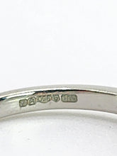Cargar imagen en el visor de la galería, 2020: Vintage: Platinum Pink Sapphire Diamonds 3-Stone Straight Ring- Crisp, Clean, Eye candy
