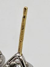 Load image into Gallery viewer, 0139: Vintage: 18ct White Yellow Gold &amp; Cut Diamond (0.43ct) Stud Earrings- Pristine
