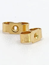 Load image into Gallery viewer, 0139: Vintage: 18ct White Yellow Gold &amp; Cut Diamond (0.43ct) Stud Earrings- Pristine
