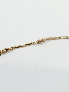 1903: Antique: Victorian 9ct Gold Turquoise Necklace (61cm) & Bracelet (18cm) Set