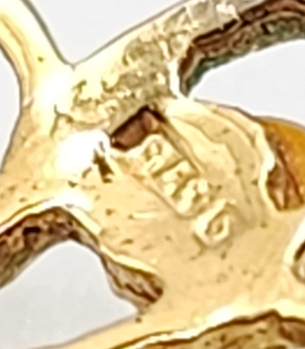 Antique: 9ct Yellow Gold Citrine & Seed Pearl Pendant