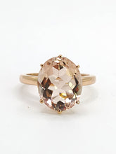 Load image into Gallery viewer, 1893: Vintage: 9ct Rose Gold Pink Morganite Solitaire- Pink on Pink- LUSH
