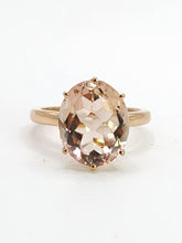 Load image into Gallery viewer, 1893: Vintage: 9ct Rose Gold Pink Morganite Solitaire- Pink on Pink- LUSH

