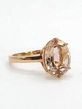 Load image into Gallery viewer, 1893: Vintage: 9ct Rose Gold Pink Morganite Solitaire- Pink on Pink- LUSH
