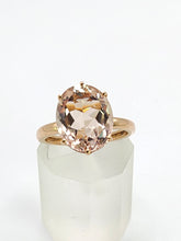 Load image into Gallery viewer, 1893: Vintage: 9ct Rose Gold Pink Morganite Solitaire- Pink on Pink- LUSH
