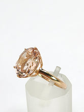 Load image into Gallery viewer, 1893: Vintage: 9ct Rose Gold Pink Morganite Solitaire- Pink on Pink- LUSH

