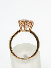 Load image into Gallery viewer, 1893: Vintage: 9ct Rose Gold Pink Morganite Solitaire- Pink on Pink- LUSH
