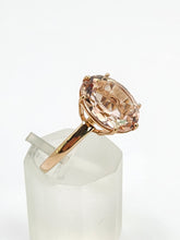 Load image into Gallery viewer, 1893: Vintage: 9ct Rose Gold Pink Morganite Solitaire- Pink on Pink- LUSH
