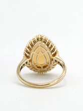 Load image into Gallery viewer, 1971: Vintage: 9ct Gold Ethiopian Opal 50 Natural Diamonds Cocktail Ring- fabulous colour play
