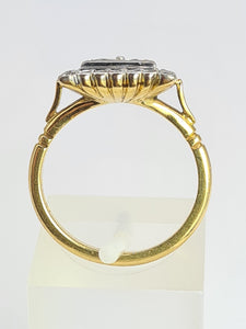 1944: Vintage; 18ct Gold Art Deco Style Diamonds (1.75ct) Square Cluster Ring- Fabulous