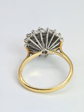 Cargar imagen en el visor de la galería, 1947: Vintage: 18ct Gold French Blue Sapphires Diamonds (1.05ct) Target Ring- Fabulous
