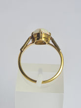 Load image into Gallery viewer, 2109 Vintage: 18ct Gold Cabochon White Opal Diamonds Dress Ring
