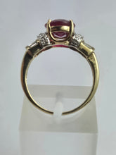 Load image into Gallery viewer, 1905: Vintage: 9ct Yellow Gold Ruby 16 Diamonds Dress Ring- picture perfect
