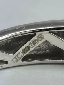 1906: Vintage; 18ct White Gold Blue & White Diamonds Stacker/Dress Ring- something specia