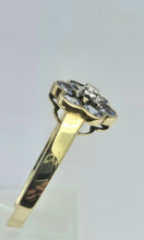 Load image into Gallery viewer, 2115: Vintage: 9ct Gold 6 Tanzanites Diamond Floral Daisy Ring
