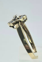Load image into Gallery viewer, 2115: Vintage: 9ct Gold 6 Tanzanites Diamond Floral Daisy Ring
