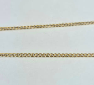 2148: Vintage; 9ct Gold 31 Green Diopsides Pendant & Chain (40cm) - lovely neckwear