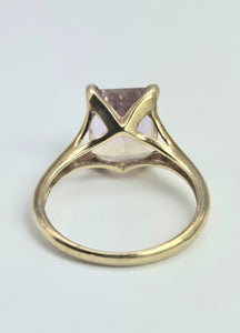 2192: Vintage: 9ct Gold Emerald Cut Ametrine Cocktail Ring- Lush