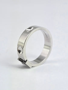 2023: Vintage: Louis Vuitton 18ct White Gold Emepreinte LV Ring- Size 56- Pristine Condition
