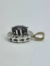 Load image into Gallery viewer, 2042: Vintage: 9ct Gold French Blue Sapphire Diamonds Pendant
