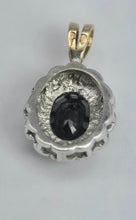 Load image into Gallery viewer, 2042: Vintage: 9ct Gold French Blue Sapphire Diamonds Pendant
