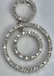 2176: Vintage: 9ct Gold 100 Natural Diamonds Drop/Dangle Earrings