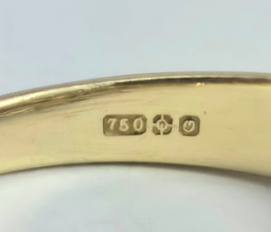 2051: Vintage: 18ct Gold 10 Round Full Cut&nbsp; Natural Diamonds Tiered Ring