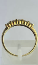 Cargar imagen en el visor de la galería, 2051: Vintage: 18ct Gold 10 Round Full Cut&nbsp; Natural Diamonds Tiered Ring
