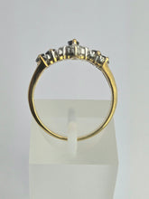 Cargar imagen en el visor de la galería, 2098: Vintage: 18ct Gold 5 Sapphires Diamonds Half-Hoop Dress Ring- Fabulous
