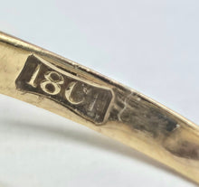Cargar imagen en el visor de la galería, 2139: Vintage; 18ct Gold Art Deco Marquise Sapphire Diamonds Cluster Ring
