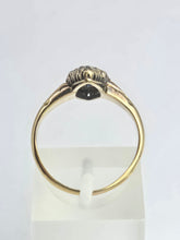 Cargar imagen en el visor de la galería, 2139: Vintage; 18ct Gold Art Deco Marquise Sapphire Diamonds Cluster Ring
