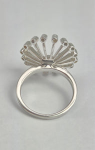 0112: Vintage: 18ct White Gold "Sunray" Diamonds Fine Jewellery Set: Ring, Pendant, Necklace- Extraordinary